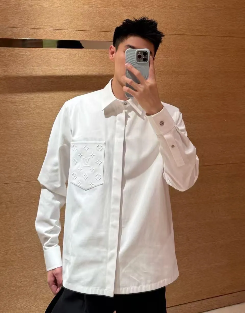 Louis Vuitton/Louis Vuitton 26ss pocket old flower embossed shirt